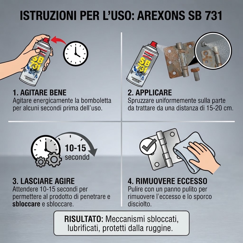 Spray sbloccante LUBRIFICANTE MULTIUSO SB731 (400Ml.) - immagine 2