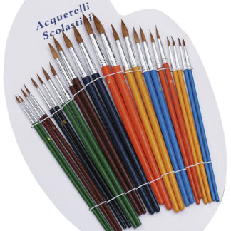 Cartella pennelli Acquerello in pelo Pony 127 (24Pz) (Dimensioni Setola Assortite)