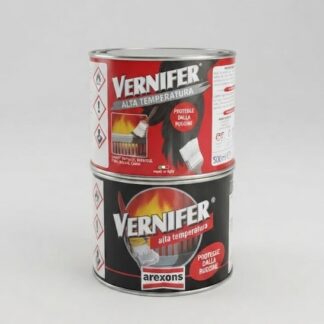 VERNICE & ANTIRUGGINE VERNIFER ALTA TEMPERATURA (500Ml.) (Nero o Alluminio)