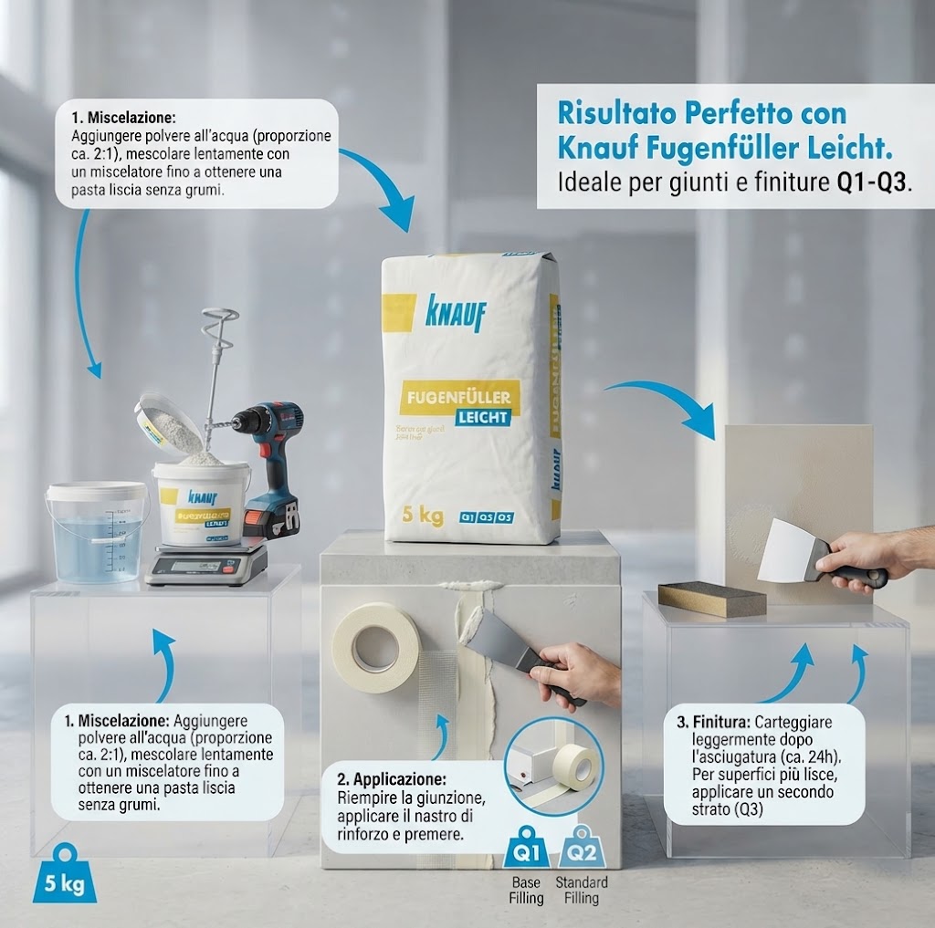 Sacchetto Stucco Fugenfüller Leicht (5Kg) - immagine 4